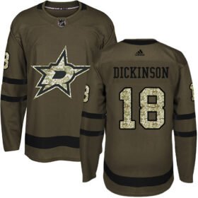 Adidas Stars #18 Jason Dickinson Green Salute to Service Stitched NHL Jersey - DLS55