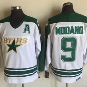 Stars #9 Mike Modano White CCM Throwback Stitched NHL Jersey - DLS176