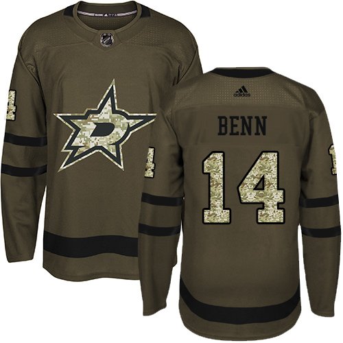Adidas Stars #14 Jamie Benn Green Salute to Service Stitched NHL Jersey - DLS21