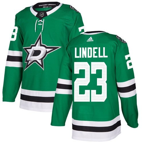 Adidas Stars #23 Esa Lindell Green Home Authentic Stitched NHL Jersey - DLS93