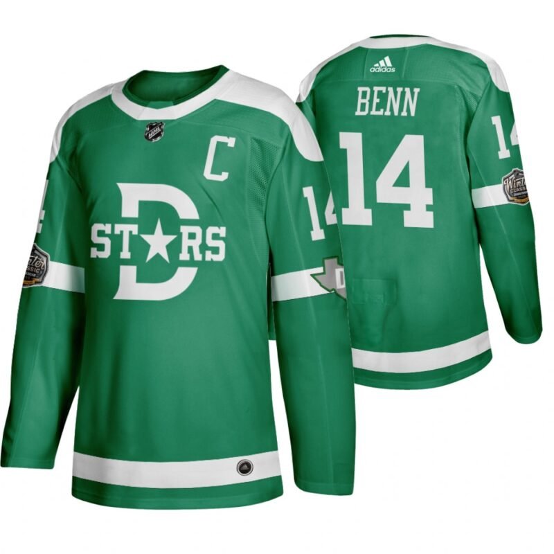 Adidas Dallas Stars #14 Jamie Benn Green 2020 Winter Classic Retro NHL Jersey - DLS133