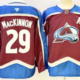 Burgundy Colorado Avalanche #29 Nathan MacKinnon 2024-25 With A Patch Stitched Jersey - AVS266