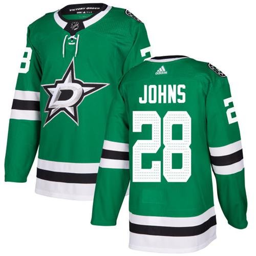 Adidas Stars #28 Stephen Johns Green Home Authentic Stitched NHL Jersey - DLS100