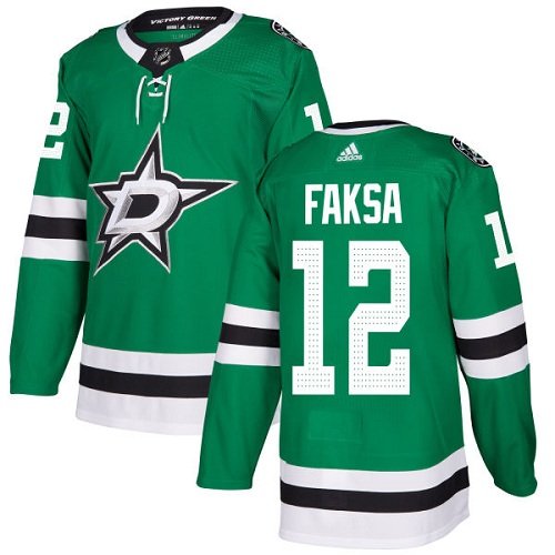 Adidas Stars #12 Radek Faksa Green Home Authentic Stitched NHL Jersey - DLS181