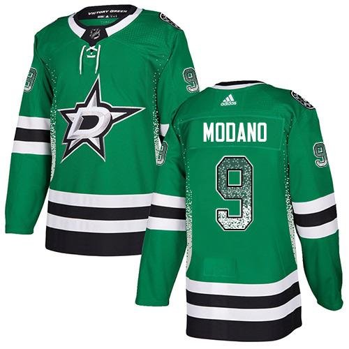 Adidas Stars #9 Mike Modano Green Home Authentic Drift Fashion Stitched NHL Jersey - DLS162
