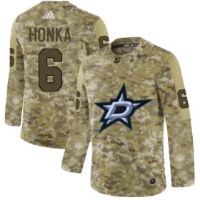 Adidas Stars #6 Julius Honka Camo Authentic Stitched NHL Jersey - DLS249
