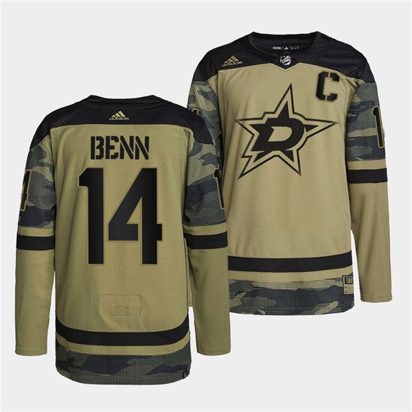 Camo Dallas Stars #14 Jamie Benn 2022 Military Appreciation Night Stitched Jersey - DLS203