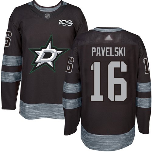 Adidas Stars #16 Joe Pavelski Black 1917-2017 100th Anniversary Stitched NHL Jersey - DLS186