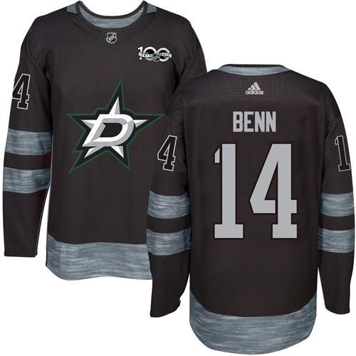 Adidas Stars #14 Jamie Benn Black 1917-2017 100th Anniversary Stitched NHL Jersey - DLS85