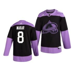 Colorado Avalanche #8 Cale Makar Adidas Hockey Fights Cancer Practice NHL Jersey Black - AVS240