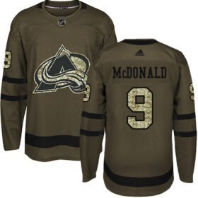 Adidas Avalanche #9 Lanny McDonald Green Salute to Service Stitched NHL Jersey - AVS173