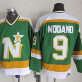 Stars #9 Mike Modano Stitched Green CCM Throwback NHL Jersey - DLS172