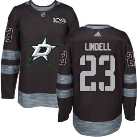 Adidas Stars #23 Esa Lindell Black 1917-2017 100th Anniversary Stitched NHL Jersey - DLS159