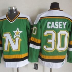 Stars #30 Jon Casey Green CCM Throwback Stitched NHL Jersey - DLS33