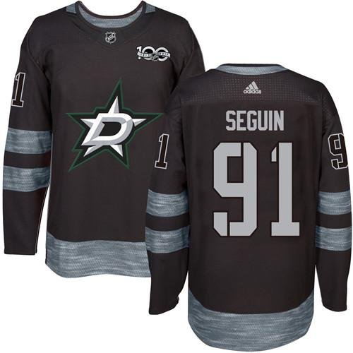 Adidas Stars #91 Tyler Seguin Black 1917-2017 100th Anniversary Stitched NHL Jersey - DLS234