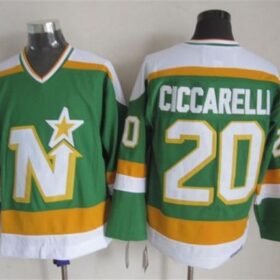 Stars #20 Dino Ciccarelli Stitched Green CCM Throwback NHL Jersey - DLS118