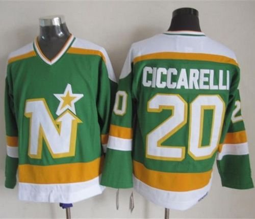 Stars #20 Dino Ciccarelli Stitched Green CCM Throwback NHL Jersey - DLS118