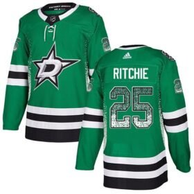 Adidas Stars #25 Brett Ritchie Green Home Authentic Drift Fashion Stitched NHL Jersey - DLS109