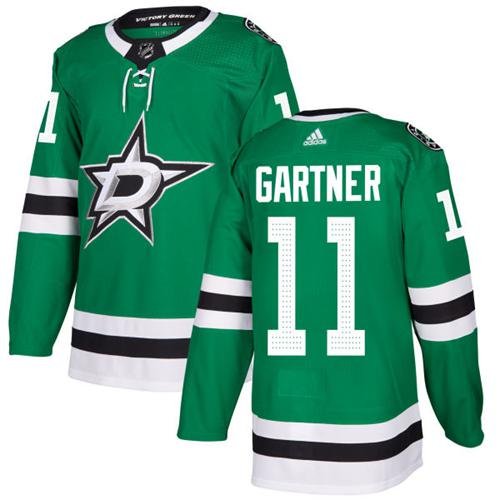 Adidas Stars #11 Mike Gartner Green Home Authentic Stitched NHL Jersey - DLS259