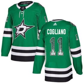 Adidas Stars #11 Andrew Cogliano Green Home Authentic Drift Fashion Stitched NHL Jersey - DLS235