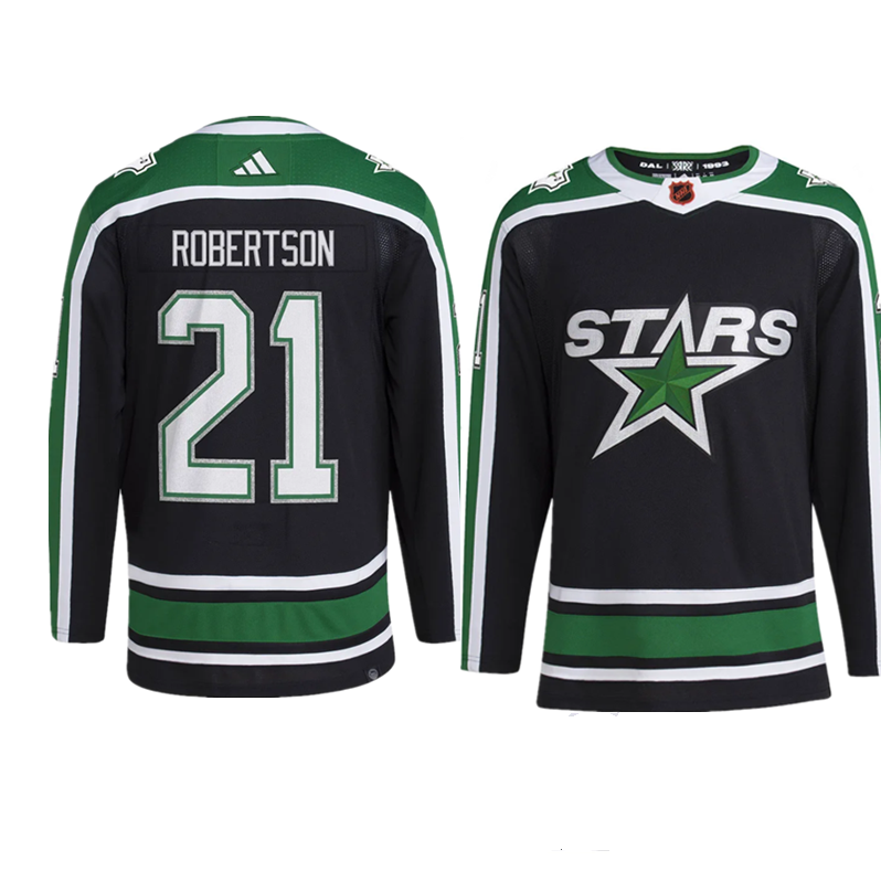 Black Dallas Stars #21 Jason Robertson 2022-23 Reverse Retro Stitched Jersey - DLS217