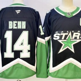Black Dallas Stars #14 Jamie Benn 2025/26 With C Patch Alternate Stitched Hockey Jersey - DLS130