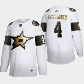 Dallas Stars #4 Miro Heiskanen Adidas White Golden Edition Limited Stitched NHL Jersey - DLS242