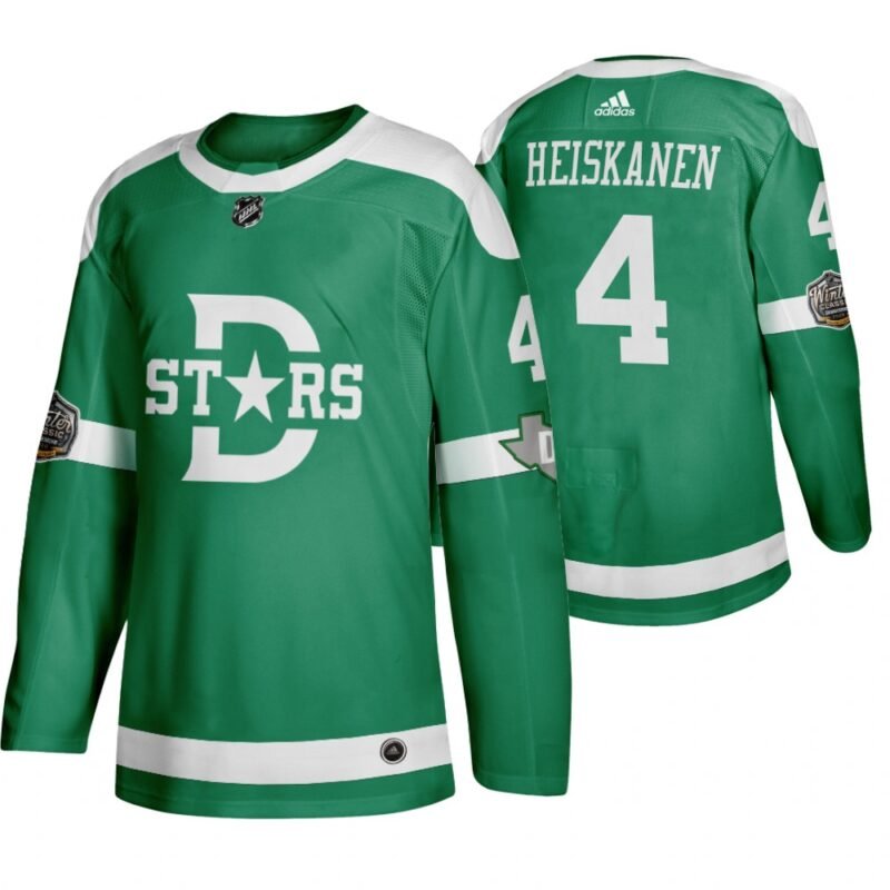 Adidas Dallas Stars #4 Miro Heiskanen Green 2020 Winter Classic Retro NHL Jersey - DLS211