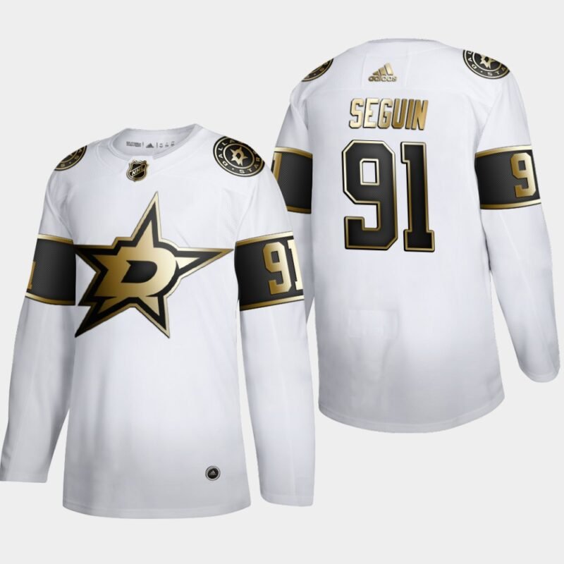 Dallas Stars #91 Tyler Seguin Adidas White Golden Edition Limited Stitched NHL Jersey - DLS202
