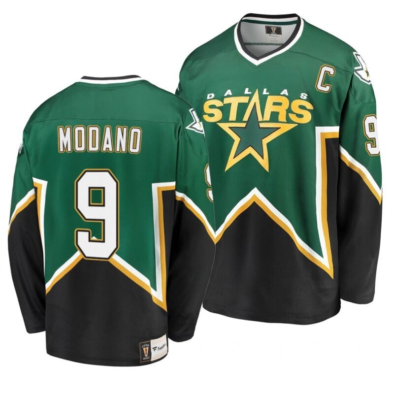 Dallas Stars #9 Mike Modano Kelly Green Heritage Premier Retired Player Jersey - DLS198
