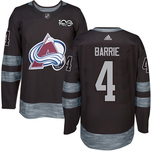 Adidas Avalanche #4 Tyson Barrie Black 1917-2017 100th Anniversary Stitched NHL Jersey - AVS310