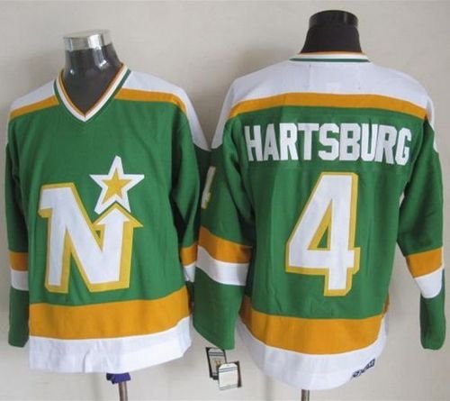 Stars #4 Craig Hartsburg Stitched Green CCM Throwback NHL Jersey - DLS147