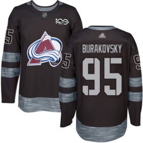 Adidas Avalanche #95 Andre Burakovsky Black 1917-2017 100th Anniversary Stitched NHL Jersey - AVS169