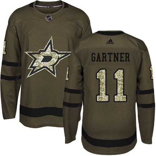 Adidas Stars #11 Mike Gartner Green Salute to Service Stitched NHL Jersey - DLS59