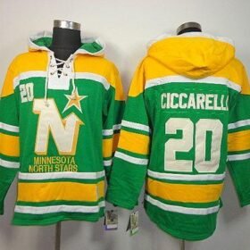 Stars #20 Dino Ciccarelli Green Sawyer Hooded Sweatshirt Stitched NHL Jersey - DLS247