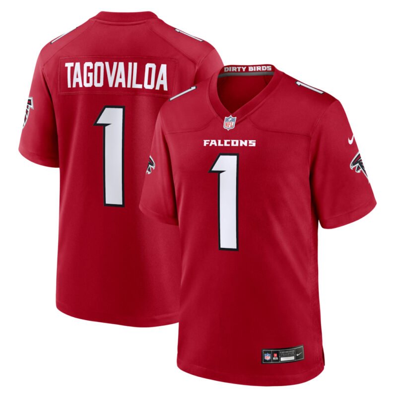 Red Atlanta Falcons #1 Tua Tagovailoa 2026 New Game Jersey - AFJ286